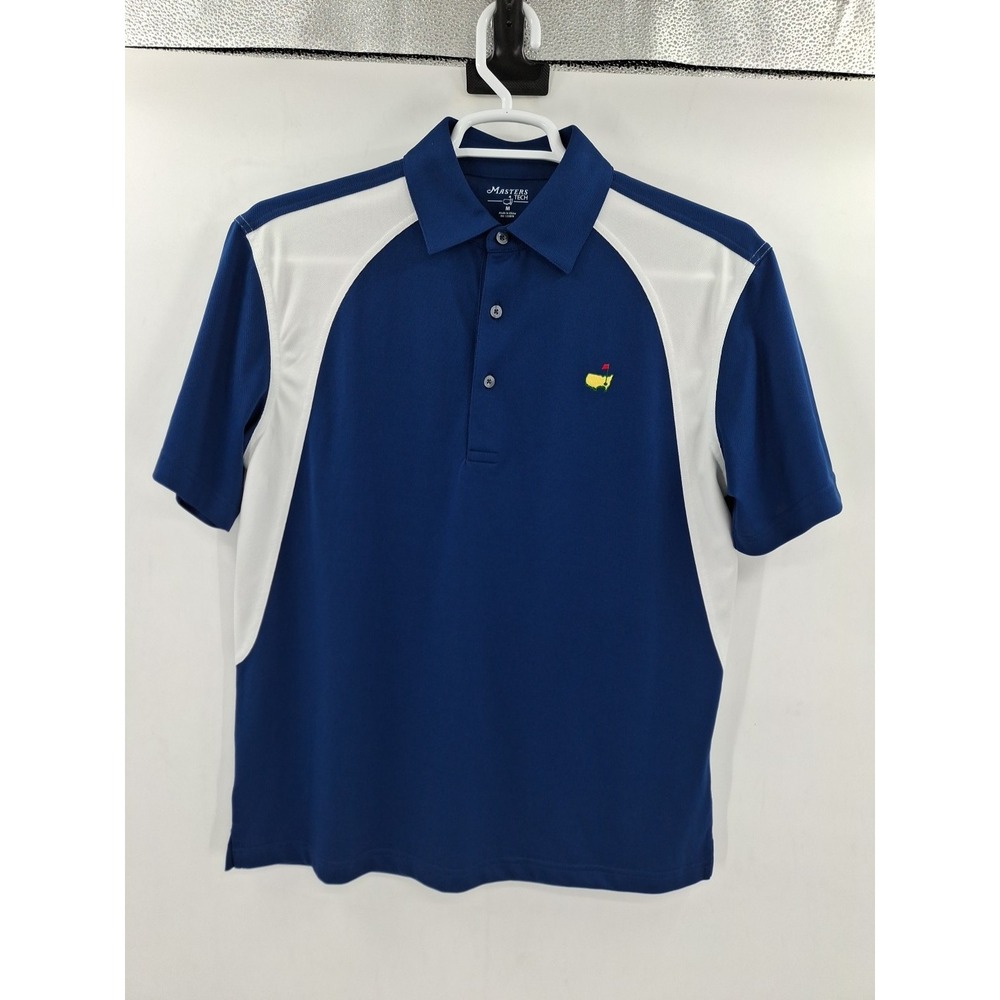 Masters‎ Tech Collection Blue Short Sleeve Golf Polo Shirt Men's Size Medium